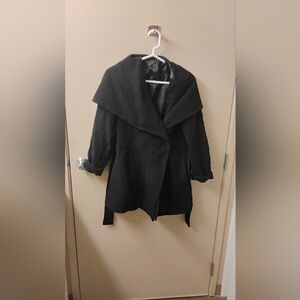Trina Turk Women's Belted Collared Hooded Wool Blend Coat Sz 6